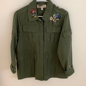 Anthropologie green jacket